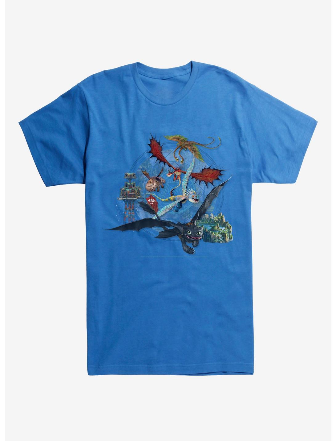 How To Train Your Dragon Flying Dragons T-Shirt, ROYAL BLUE, hi-res