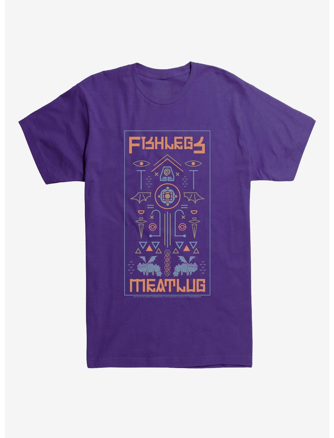 How To Train Your Dragon Fishlegs Meatlug T-Shirt, PURPLE, hi-res