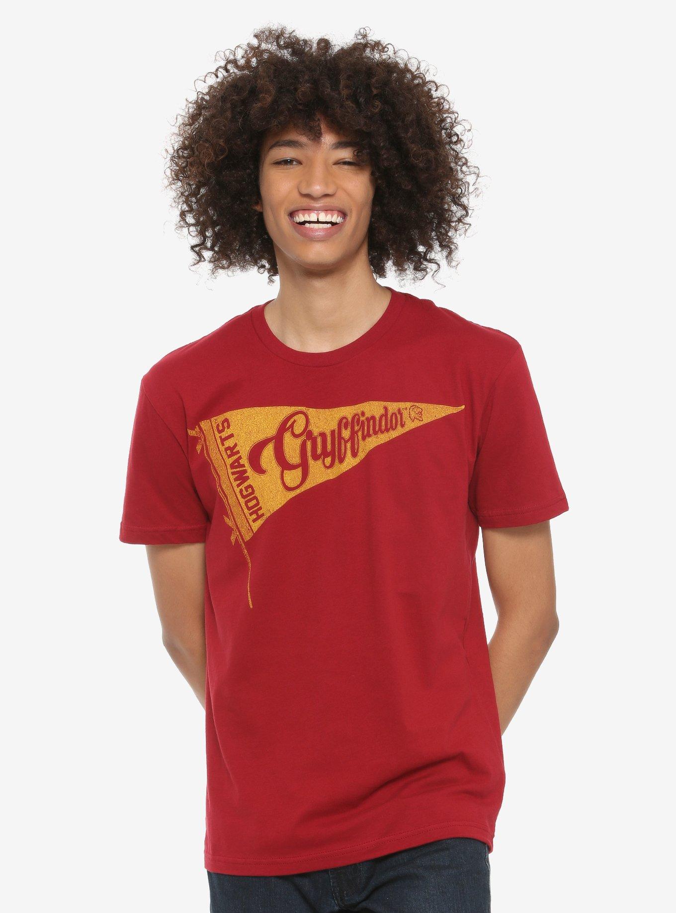 Harry Potter Gryffindor Pennant T-Shirt - BoxLunch Exclusive, RED, hi-res