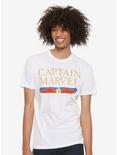 Marvel Captain Marvel Bar Logo T-Shirt, WHITE, hi-res