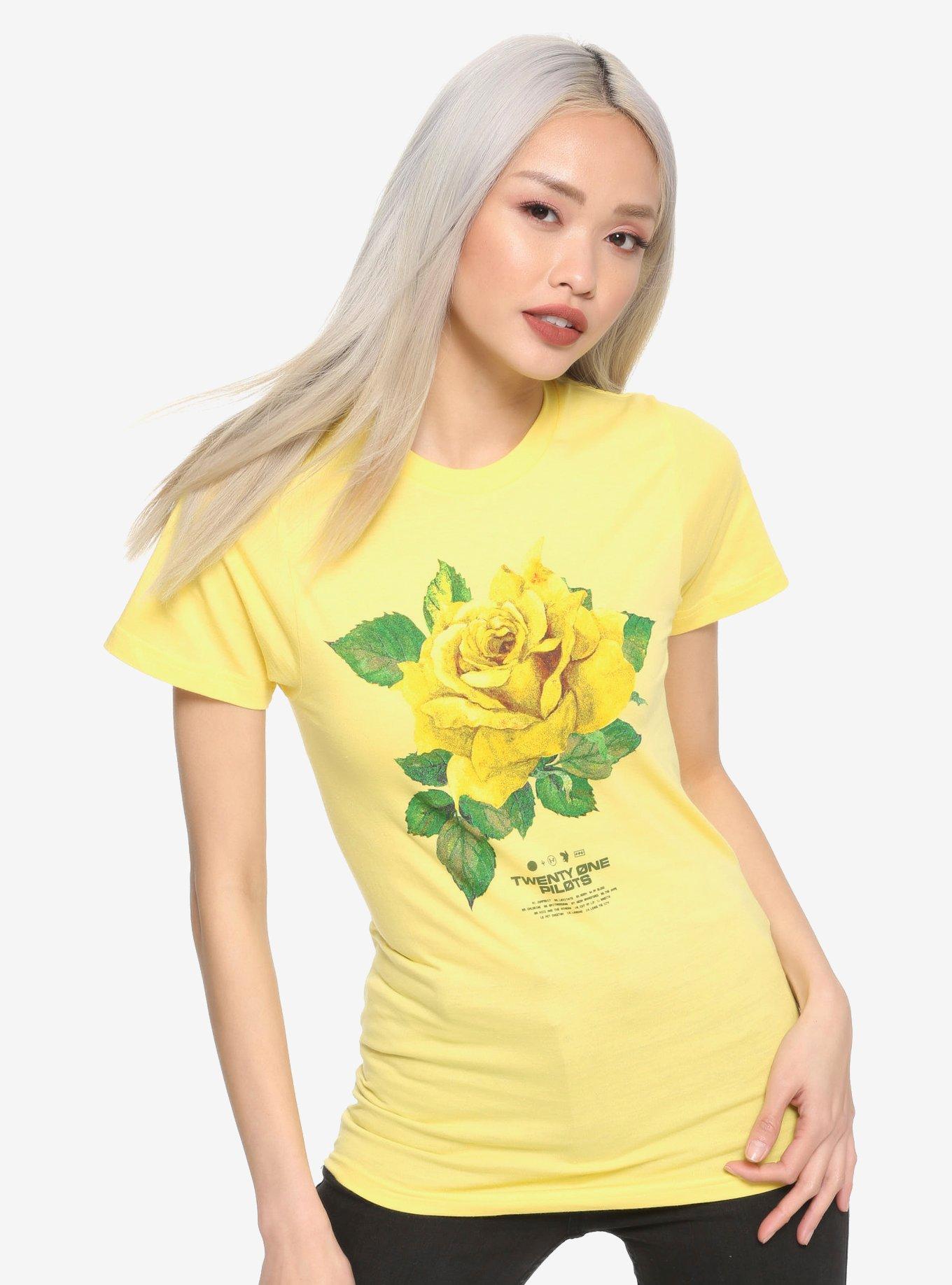 Twenty One Pilots Yellow Rose Girls T-Shirt, YELLOW, hi-res
