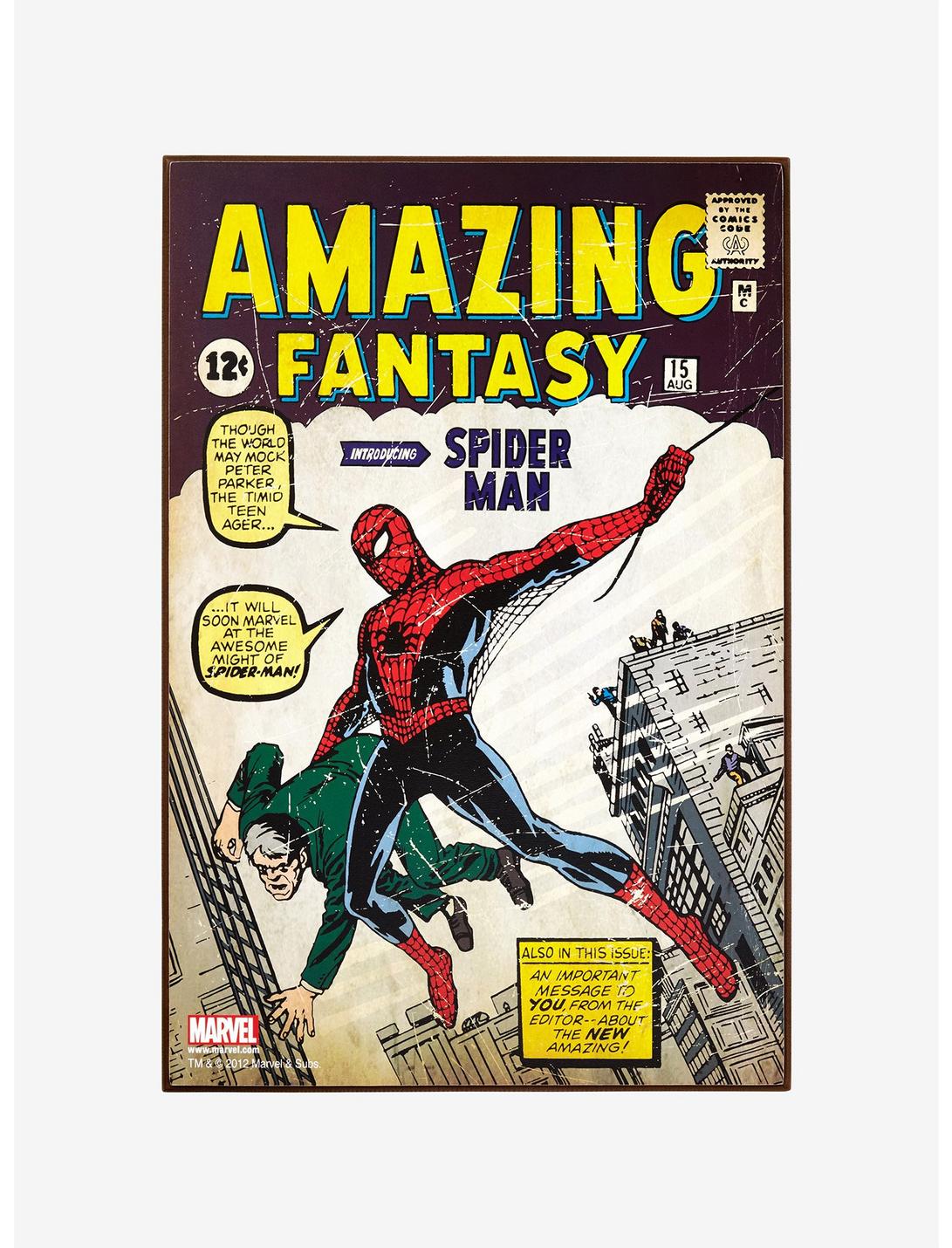 Marvel Spider-Man Amazing Fantasy Comic Wood Wall Art, , hi-res