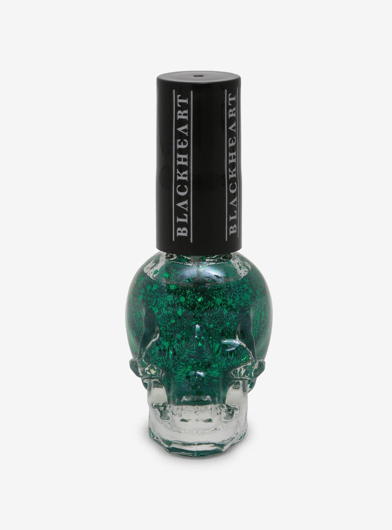 Blackheart Beauty Green Glitter Nail Polish, , hi-res