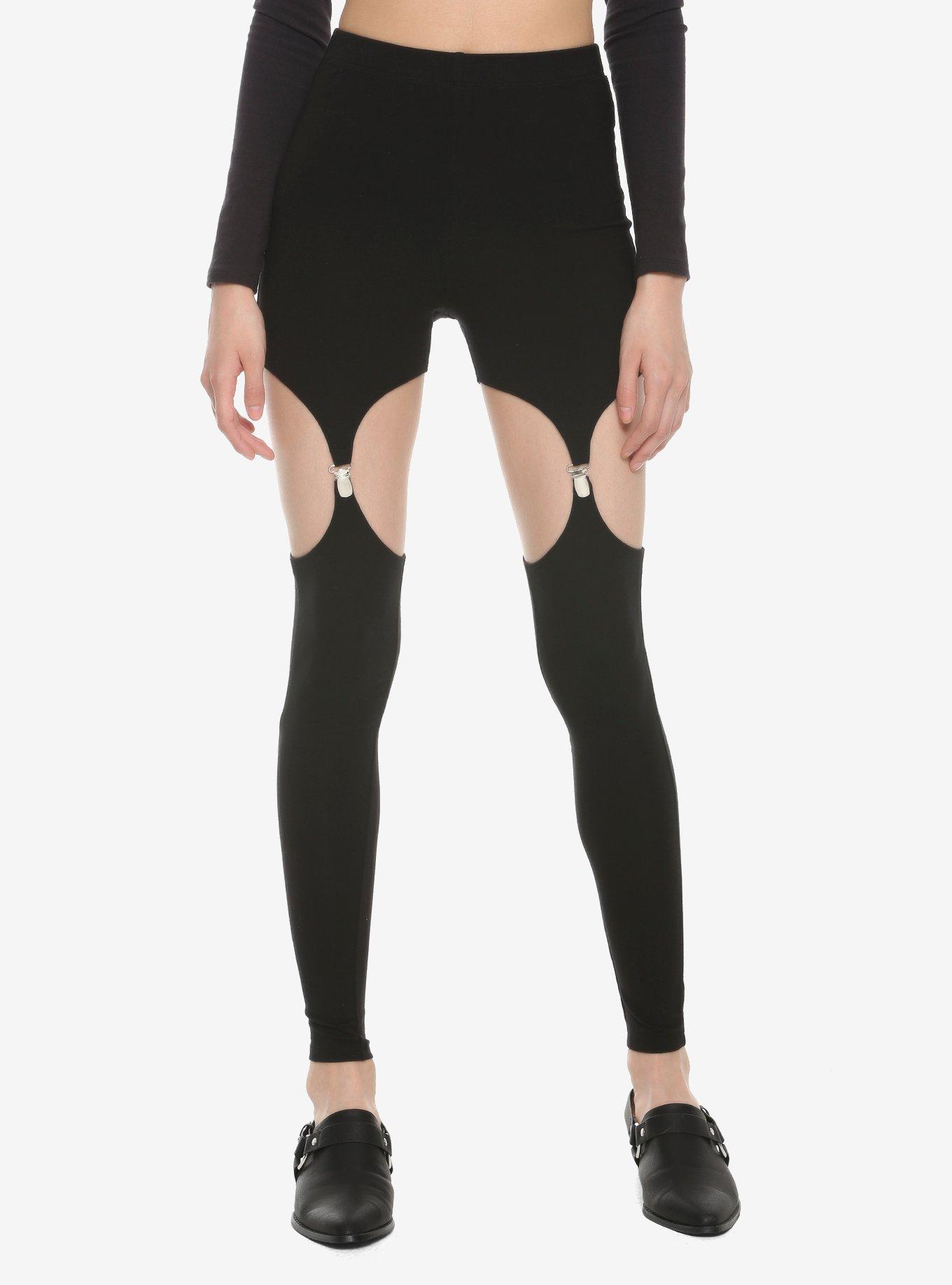 Black Suspender Leggings