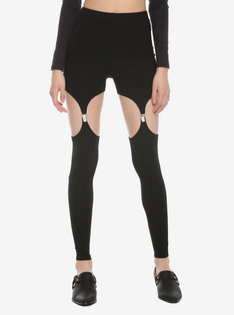 レッグウェア semon PATTERN JAGGARD SUSPENDER LEGGINS Suspender Leggings - Divinoir