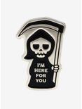 Grim Reaper Here For Your Soul Enamel Pin, , hi-res