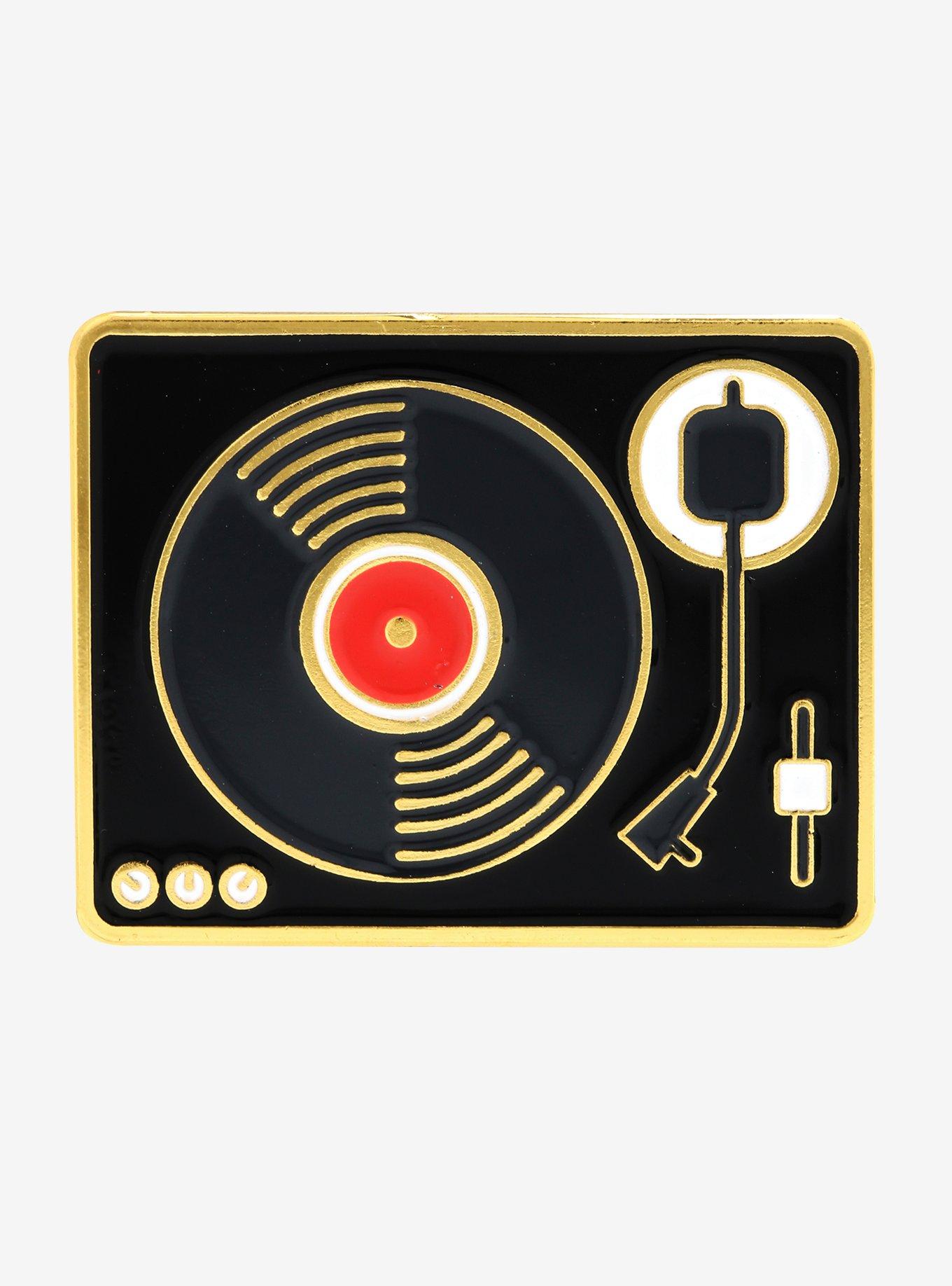 Record Player Enamel Pin, , hi-res