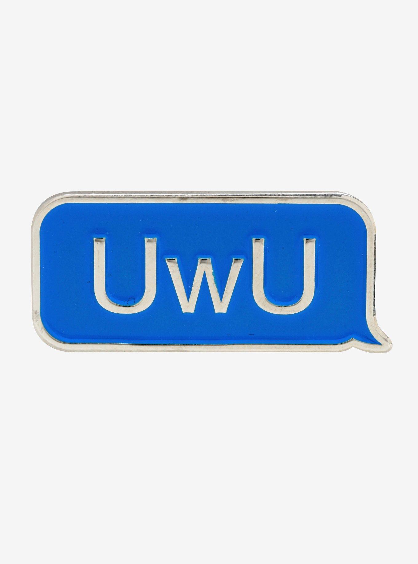 UwU Text Enamel Pin, , hi-res