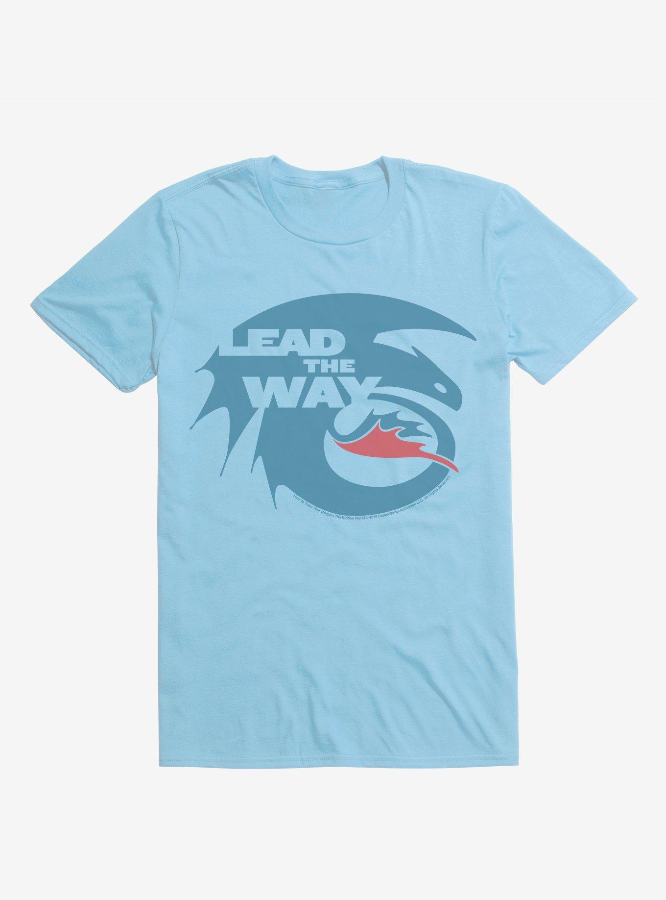 How To Train Your Dragon Lead The Way Logo T-Shirt, LIGHT BLUE, hi-res