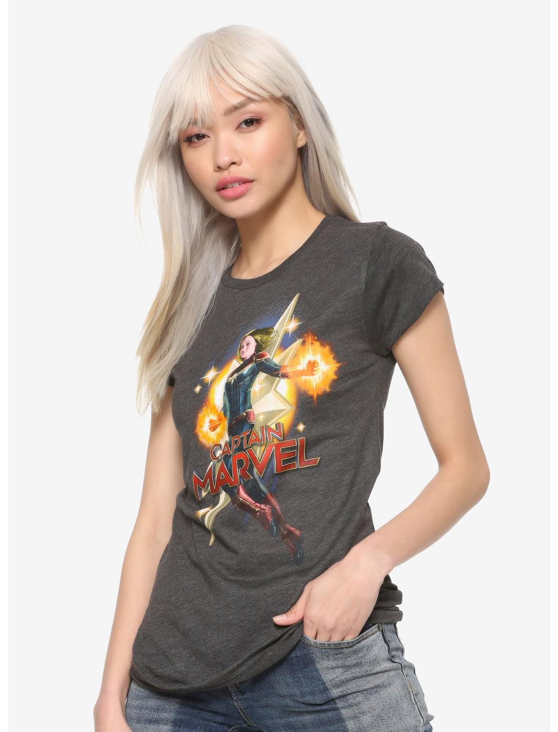 Marvel Captain Marvel In Flight Girls T-Shirt, MULTI, hi-res