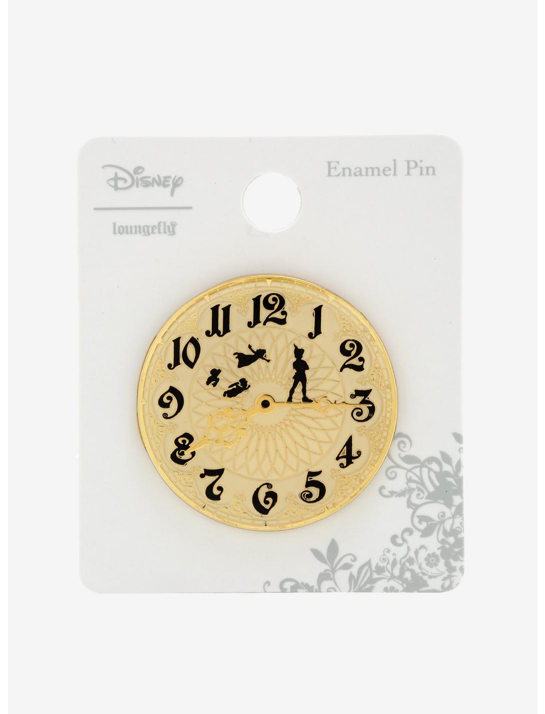 Loungefly Disney Peter Pan Clock Enamel Pin, , hi-res