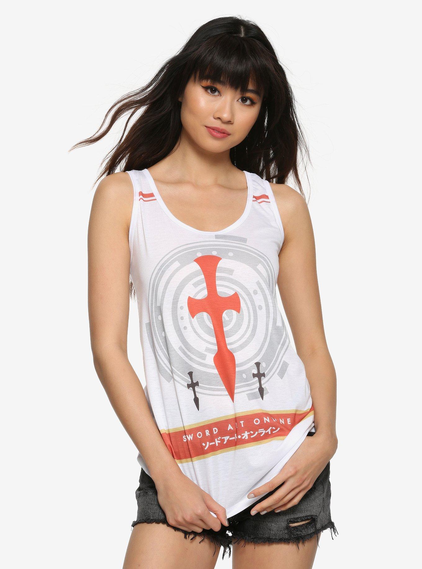 Sword Art Online Asuna Knights Of The Blood Girls Tank Top, RED, hi-res