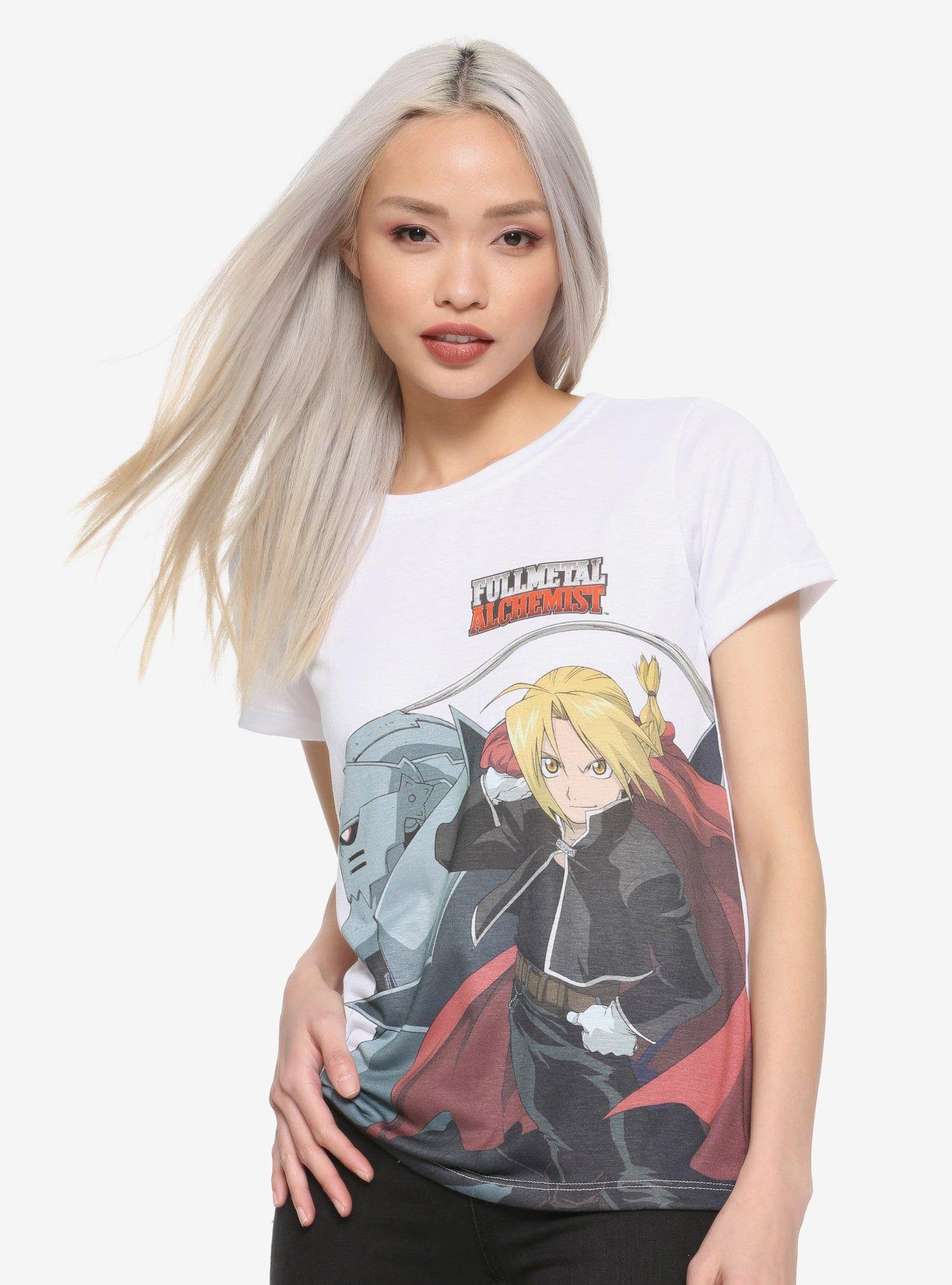 Fullmetal Alchemist Edward & Alphonse Logo Girls T-Shirt, MULTI, hi-res