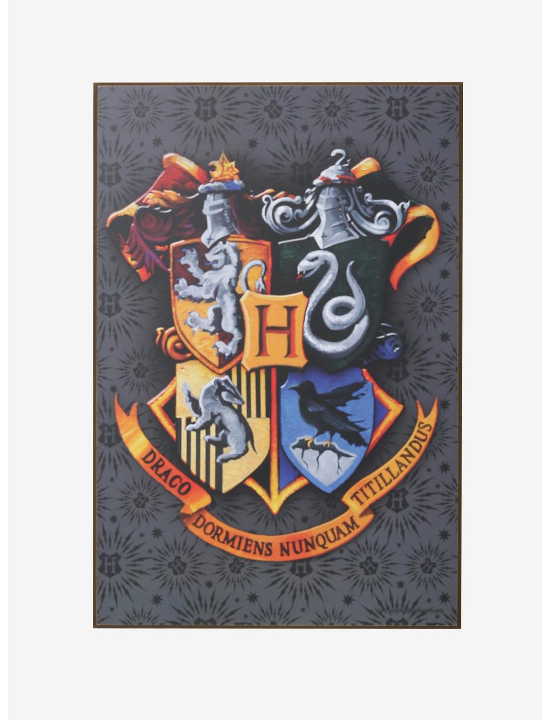 Harry Potter Hogwarts Crest Wood Wall Art, , hi-res