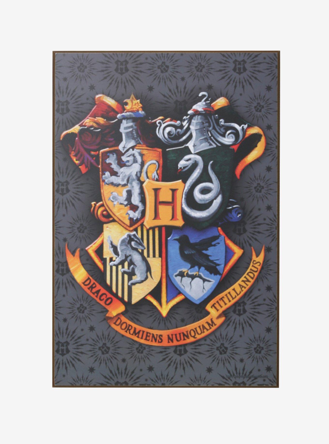 Harry Potter Hogwarts Crest Wood Wall Art, , hi-res