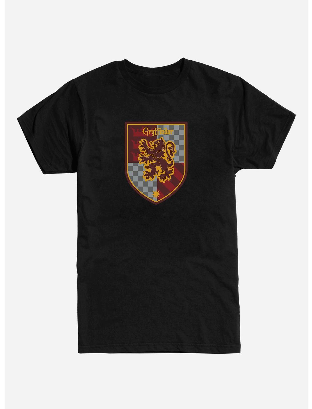 Harry Potter Gryffindor Patterned Logo T-Shirt, BLACK, hi-res