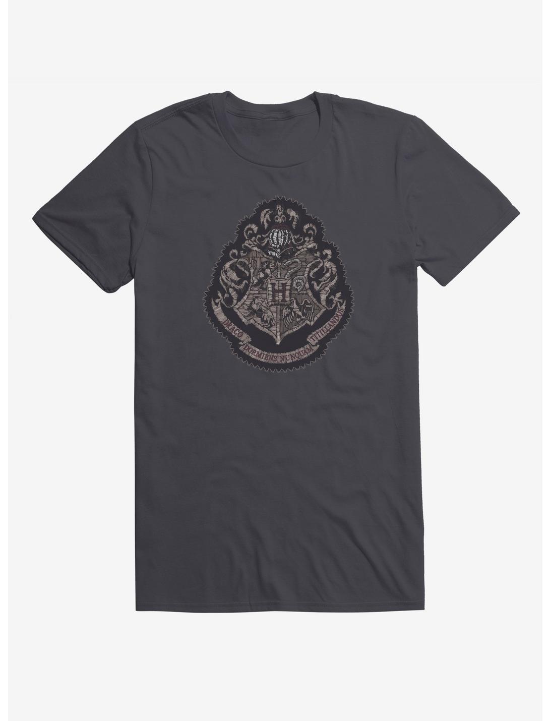Harry Potter Grayscale Hogwarts Crest T-Shirt | BoxLunch