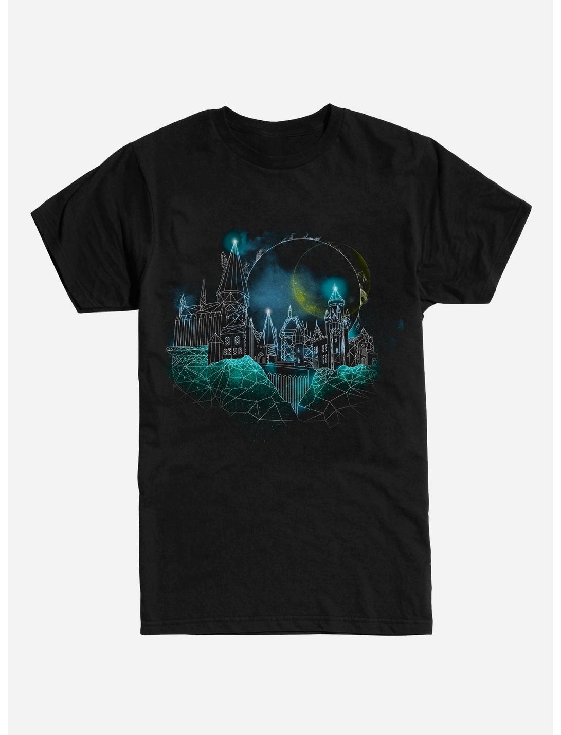 Harry Potter Hogwarts Castle Outline T-Shirt, BLACK, hi-res