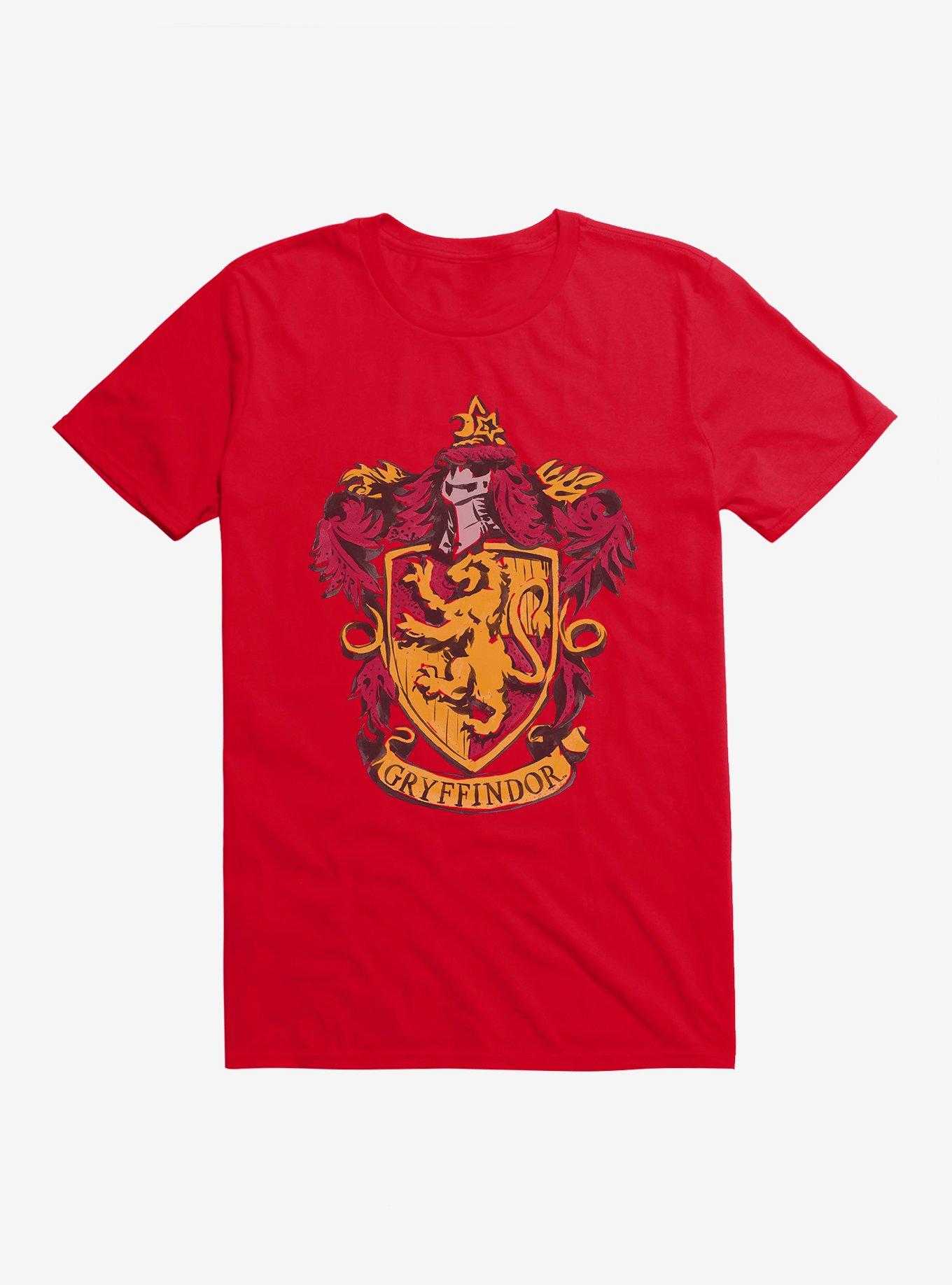 Harry Potter Gryffindor Lion Shield T Shirt Boxlunch