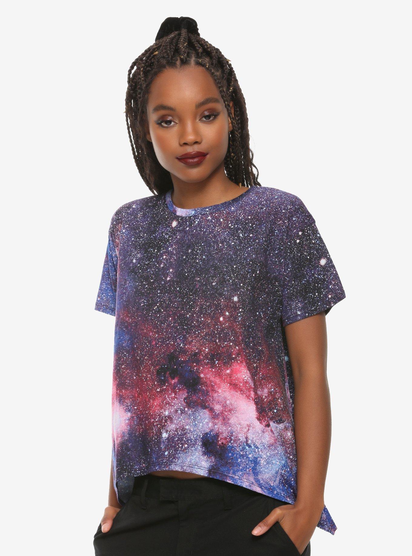 Galaxy Shark Bite Girls T-Shirt, GALAXY, hi-res