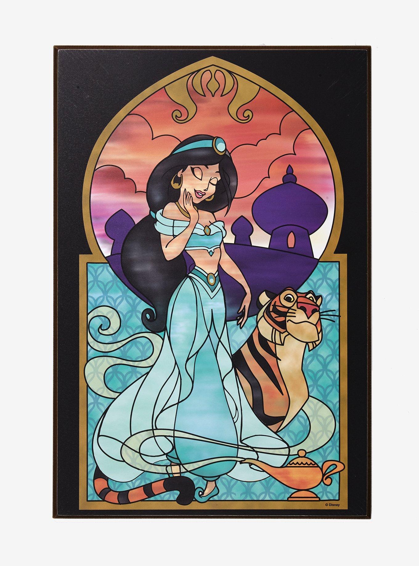 Disney Aladdin Jasmine Stained Glass Wood Wall Art, , hi-res