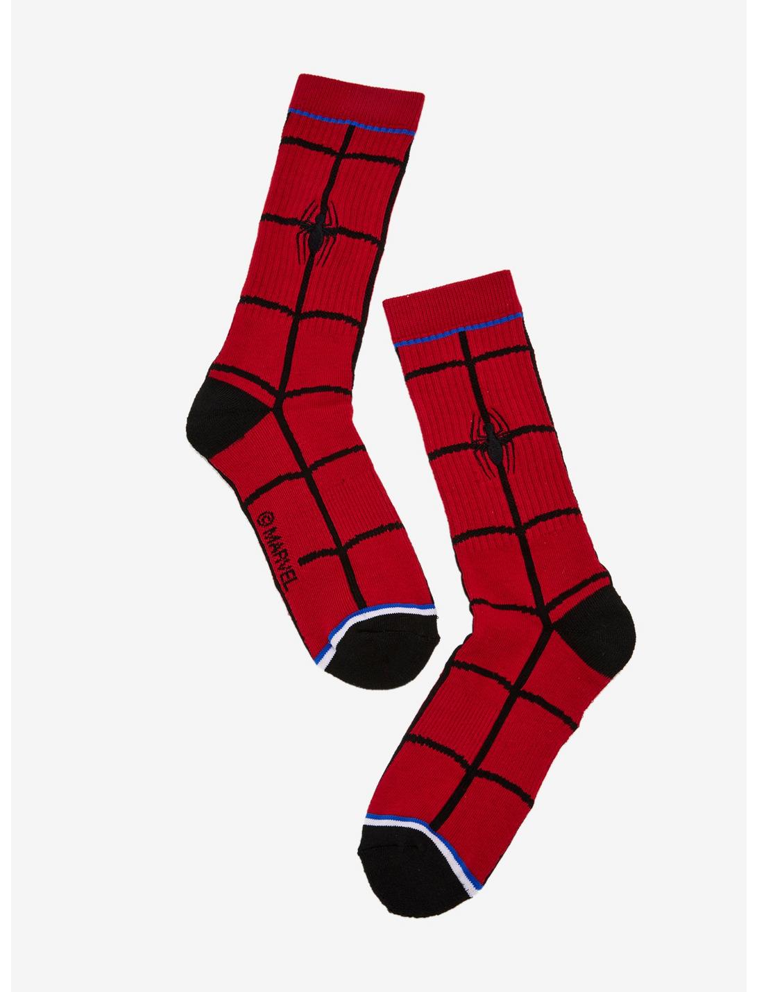 Marvel Spider-Man Web Emblem Crew Socks - BoxLunch Exclusive | BoxLunch