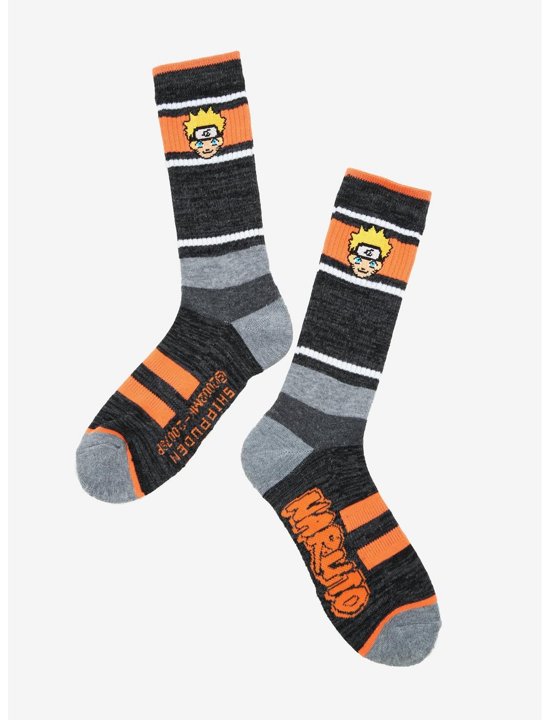 Naruto Striped Crew Socks, , hi-res