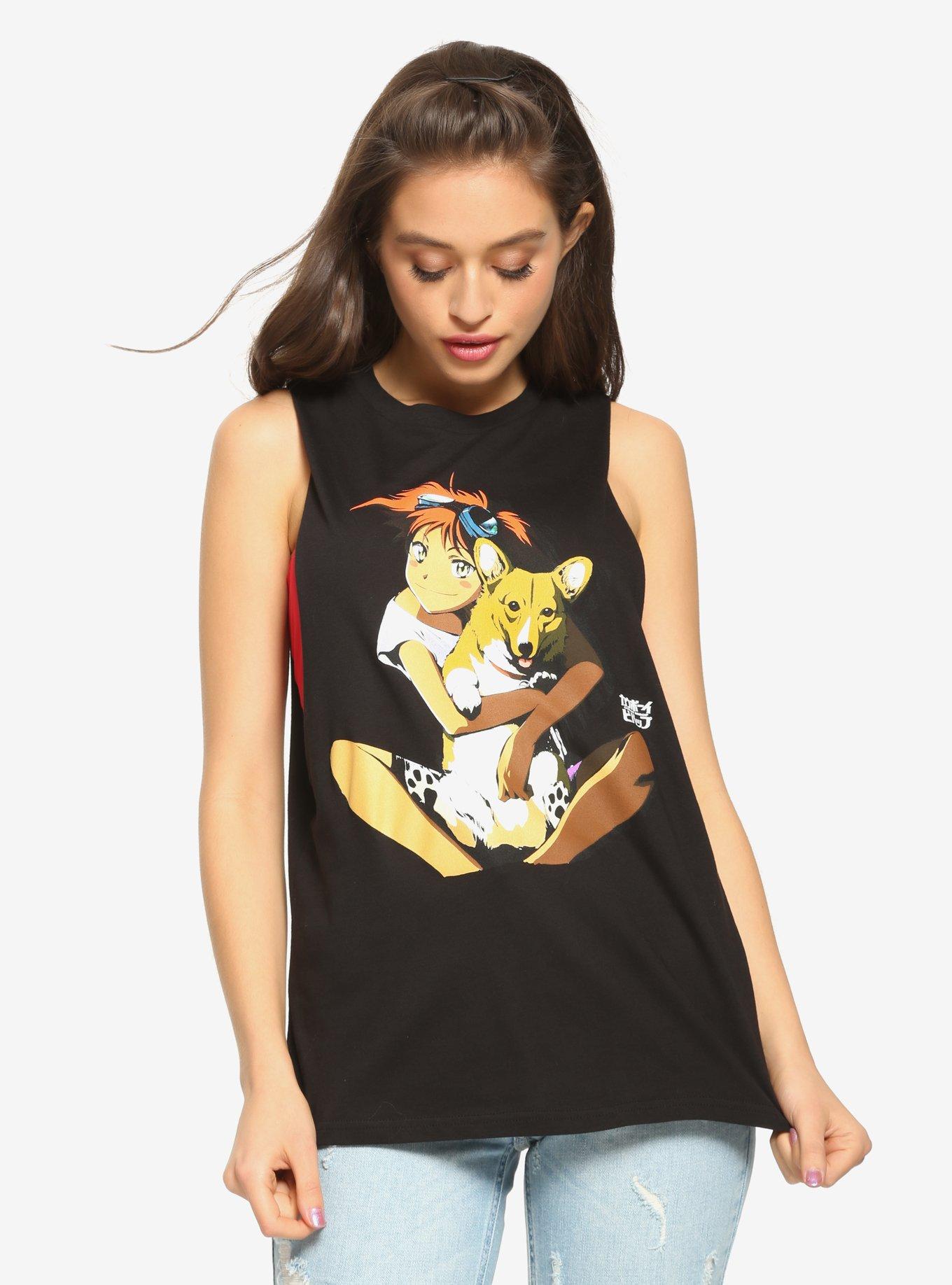 Cowboy Bebop Ed & Ein Girls Muscle Top, MULTI, hi-res