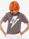 Harry Potter Lightning Bolt Snitch Girls Crop T-Shirt, WHITE, hi-res