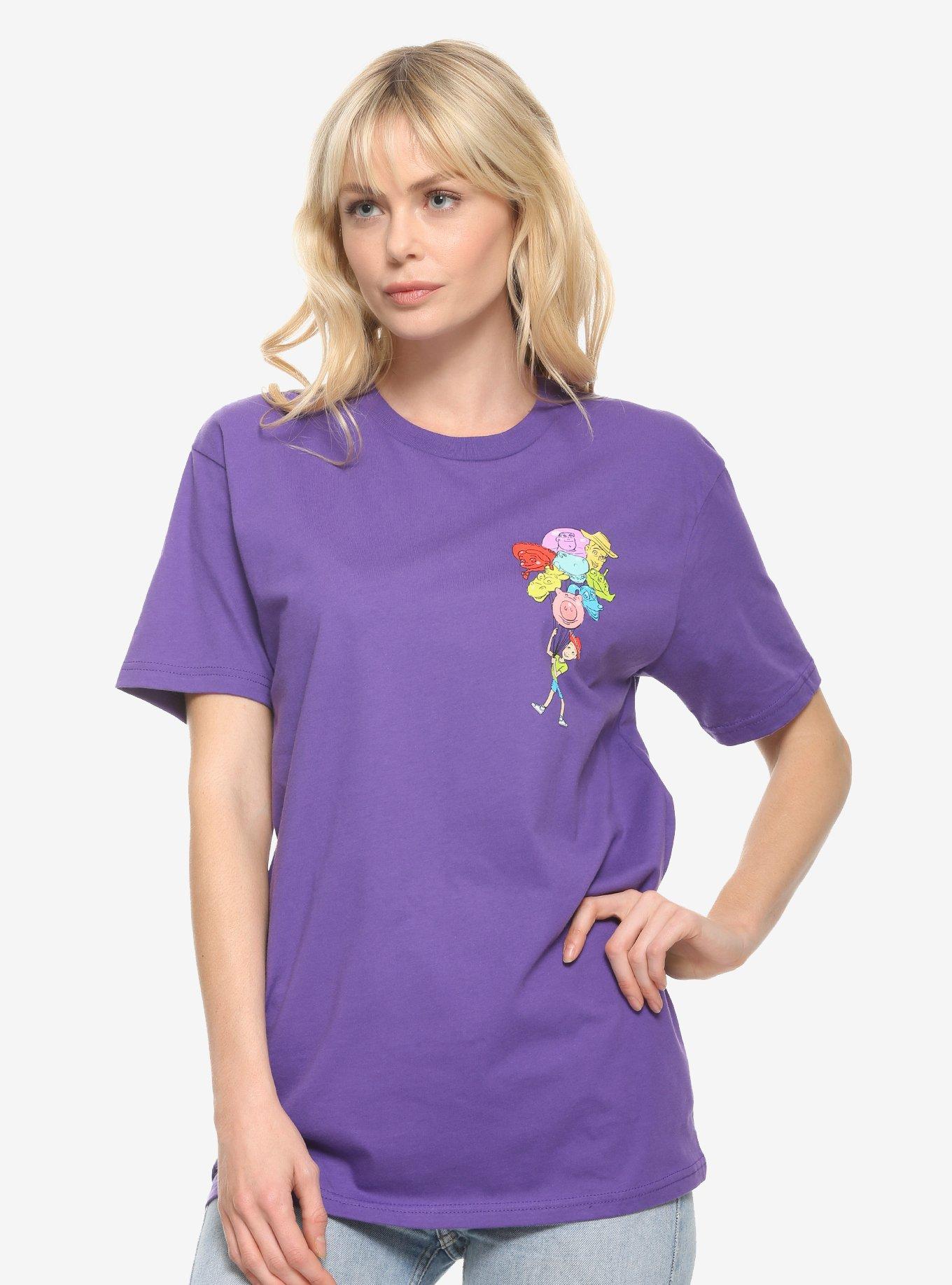 Disney Pixar Toy Story Andy Balloons T-Shirt - BoxLunch Exclusive, PURPLE, hi-res