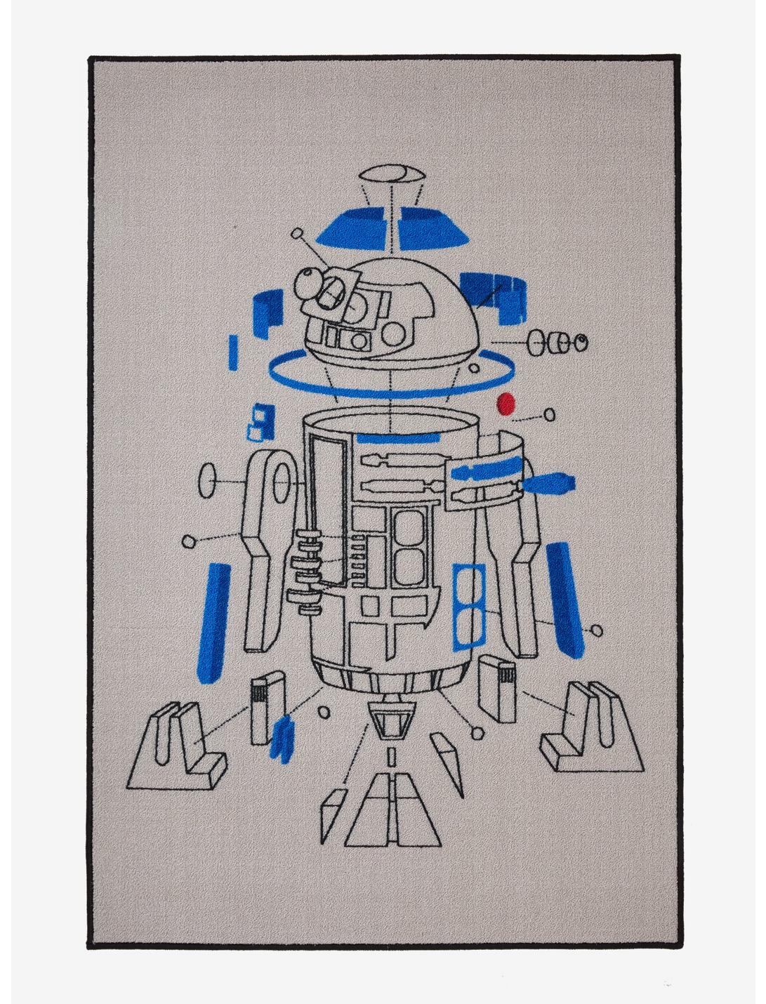 Star Wars R2-D2 Deconstructed Art Rug, , hi-res