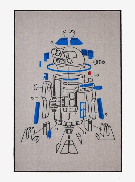 Star Wars R2-D2 Deconstructed Art Rug | Hot Topic
