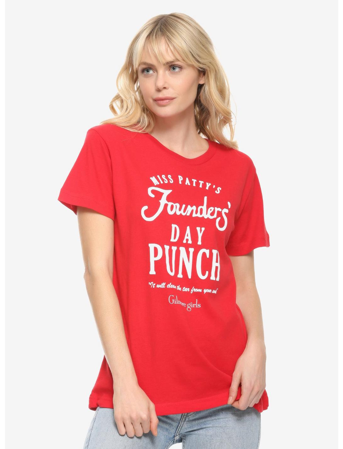 Gilmore Girls Founders' Day Punch Women's T-Shirt - BoxLunch Exclusive, RED, hi-res