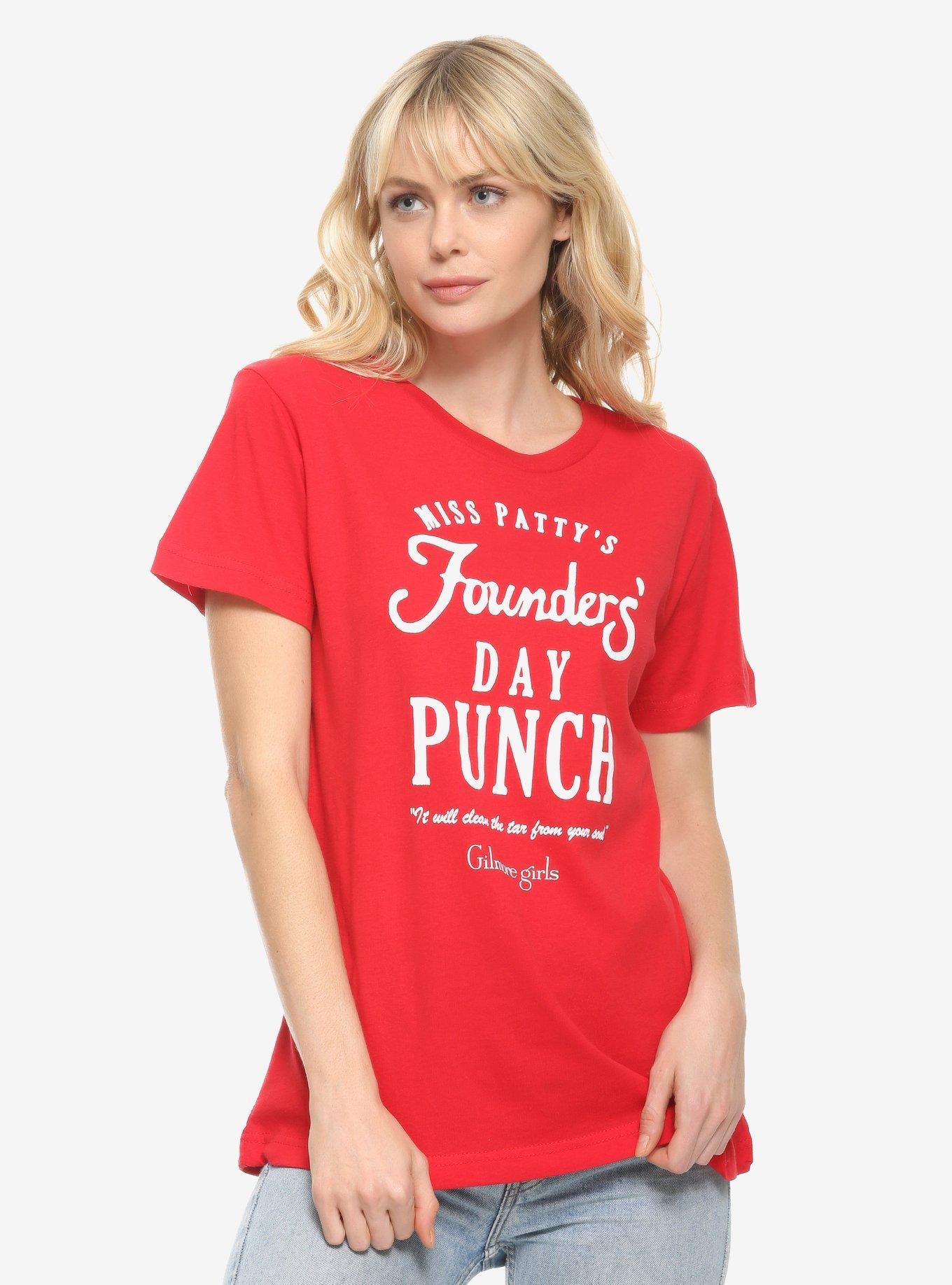 Gilmore Girls Founders' Day Punch Women's T-Shirt - BoxLunch Exclusive, RED, hi-res