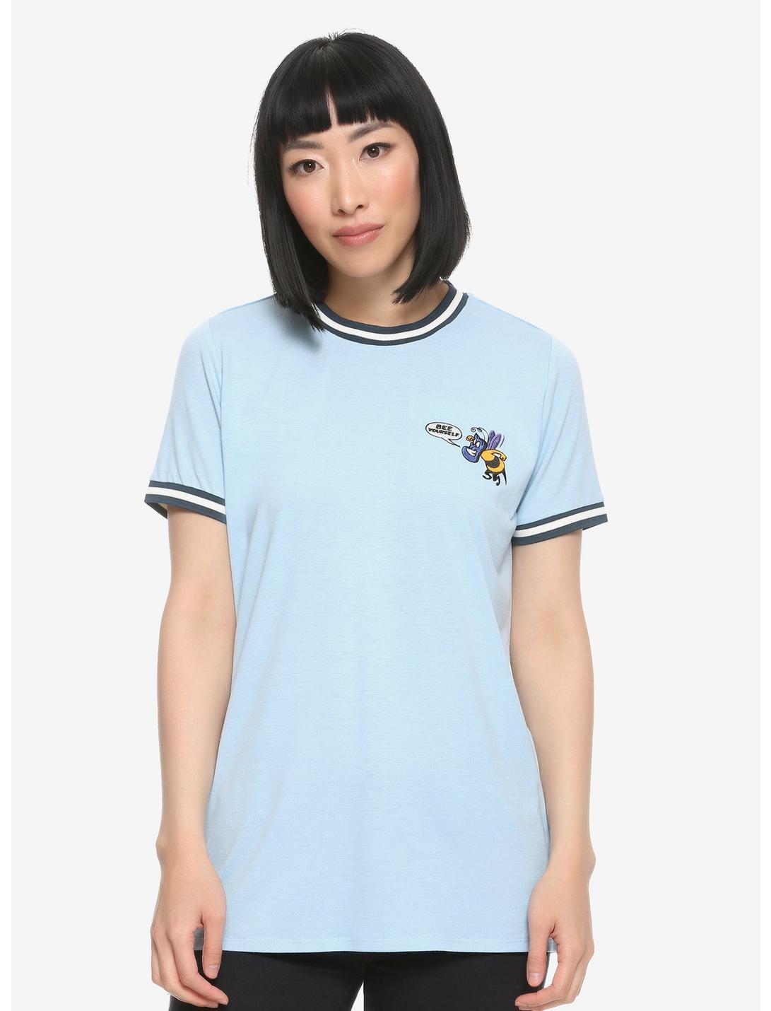 Disney Aladdin Bee Yourself Women's Ringer T-Shirt - BoxLunch Exclusive, BLUE, hi-res