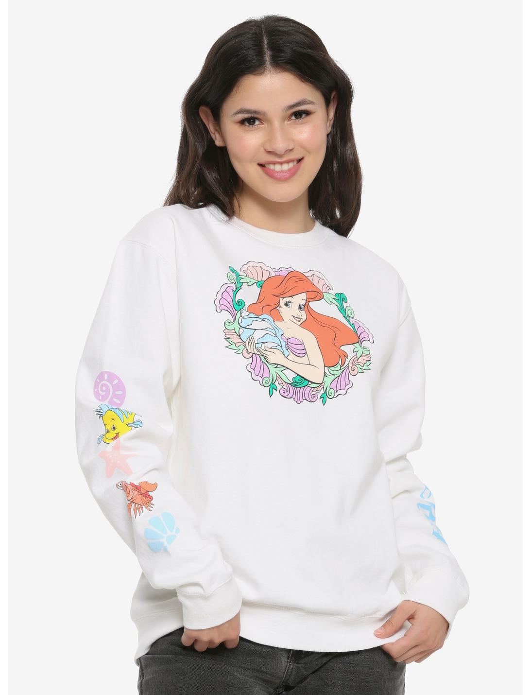 Disney The Little Mermaid Shell Frame Sweatshirt - BoxLunch Exclusive, MULTI, hi-res