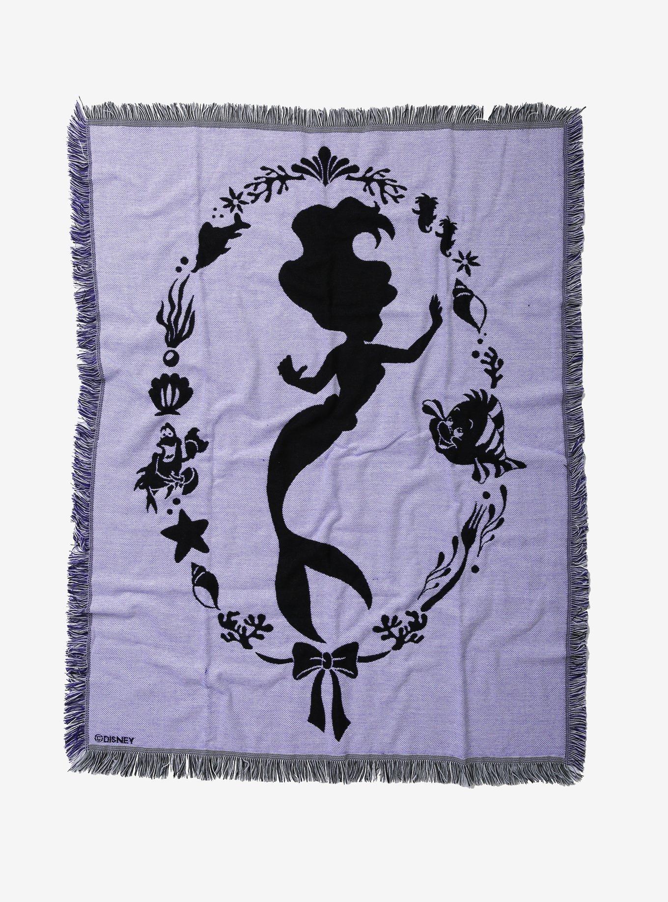 Disney The Little Mermaid Ariel Silhouette Tapestry Throw Blanket