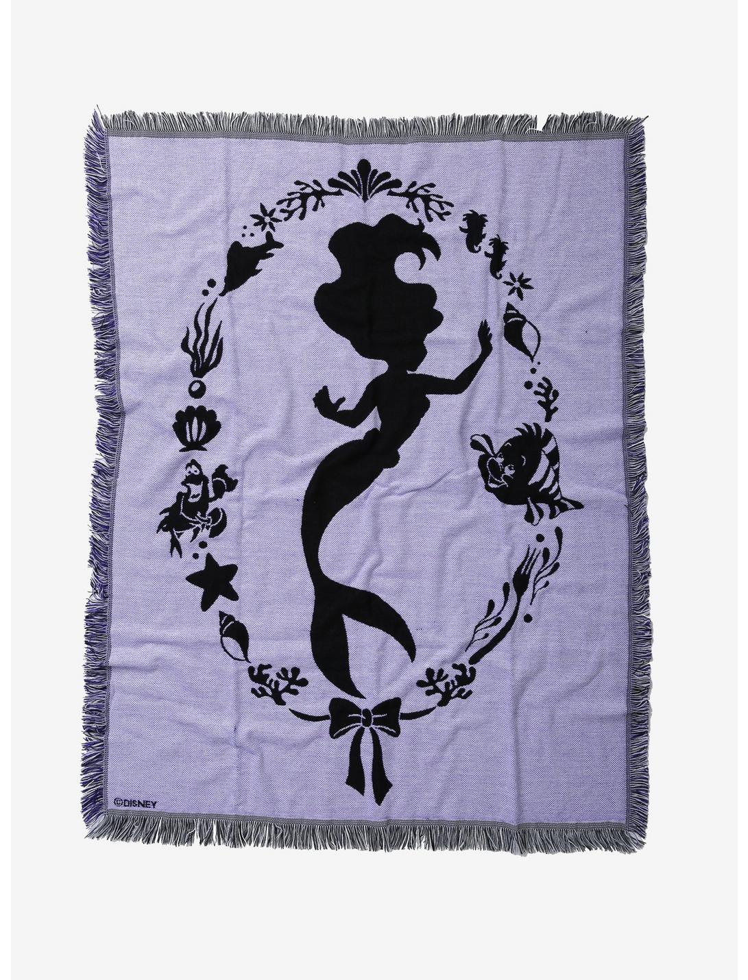Disney The Little Mermaid Ariel Silhouette Tapestry Throw Blanket, , hi-res