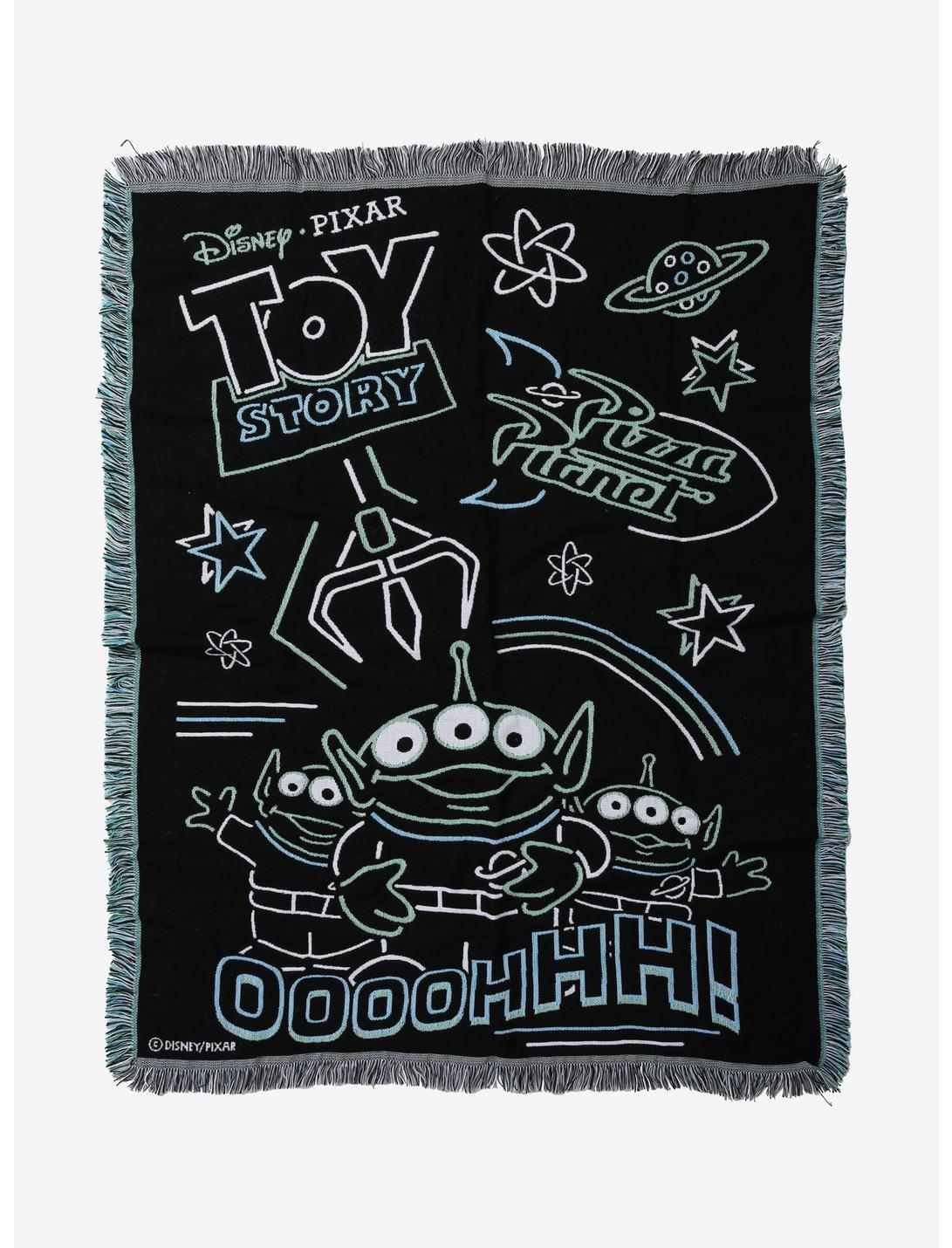 Disney Pixar Toy Story Neon Light Aliens Tapestry Throw Blanket, , hi-res