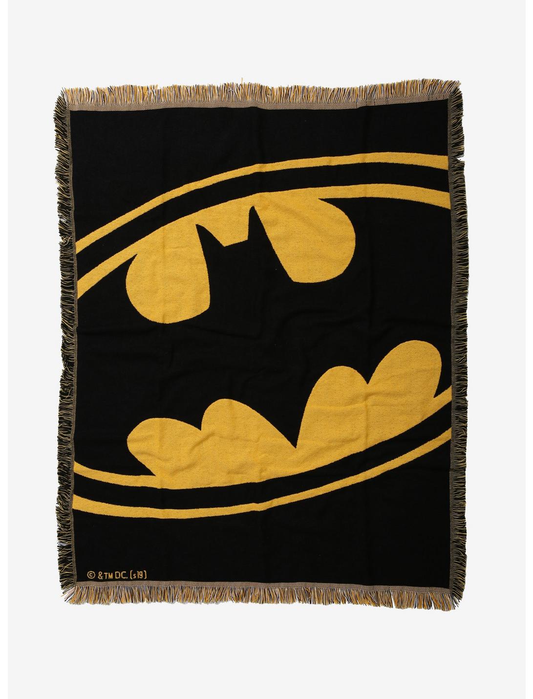 DC Comics Batman Logo Tapestry Throw Blanket, , hi-res
