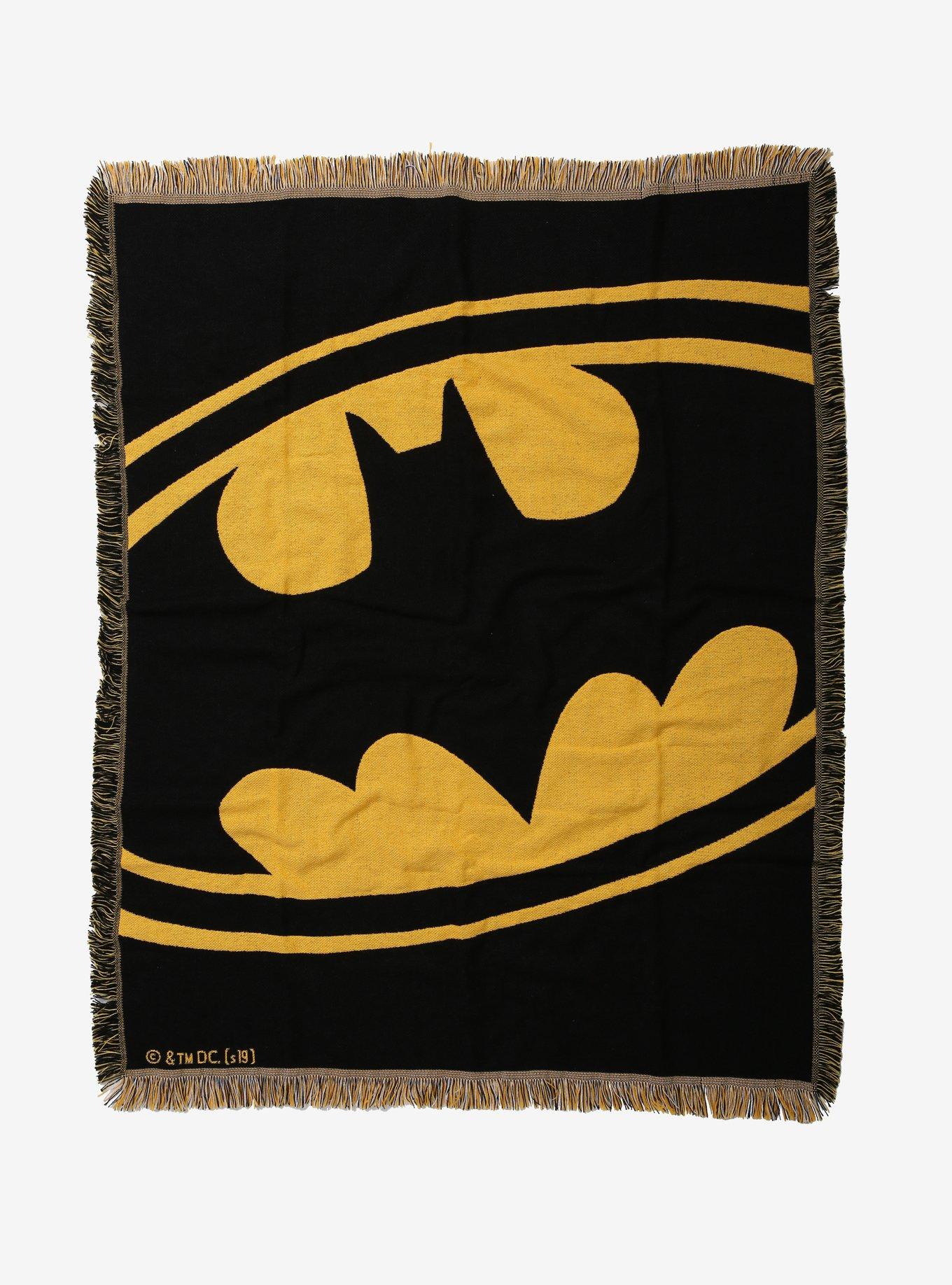 DC Comics Batman Logo Tapestry Throw Blanket, , hi-res