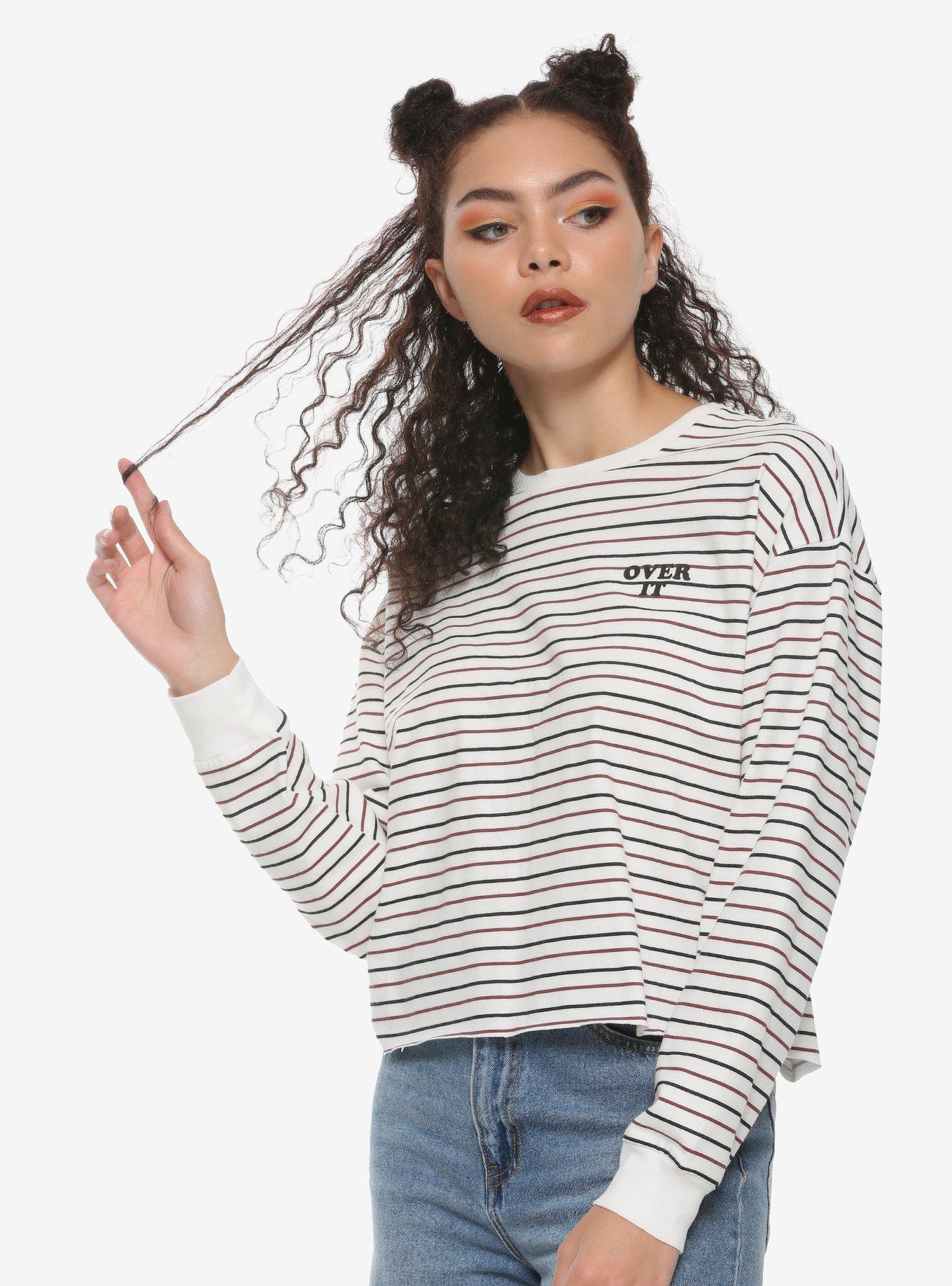 Over It Stripe Girls Long-Sleeve T-Shirt | Hot Topic