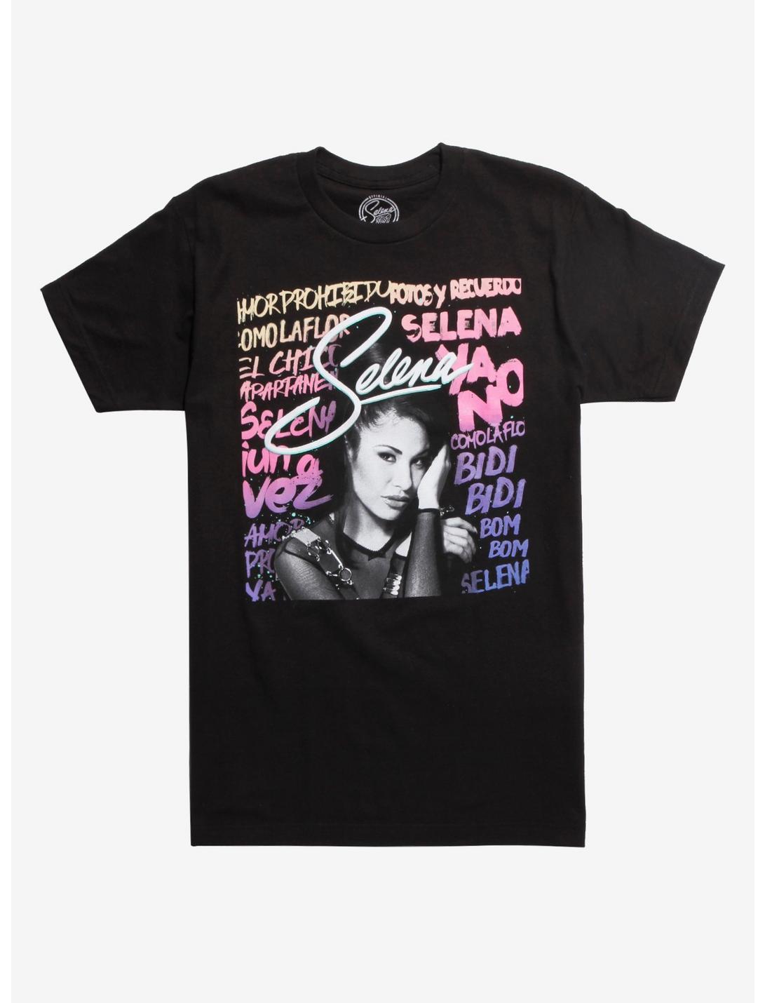Selena Graffiti Songs T-Shirt, BLACK, hi-res