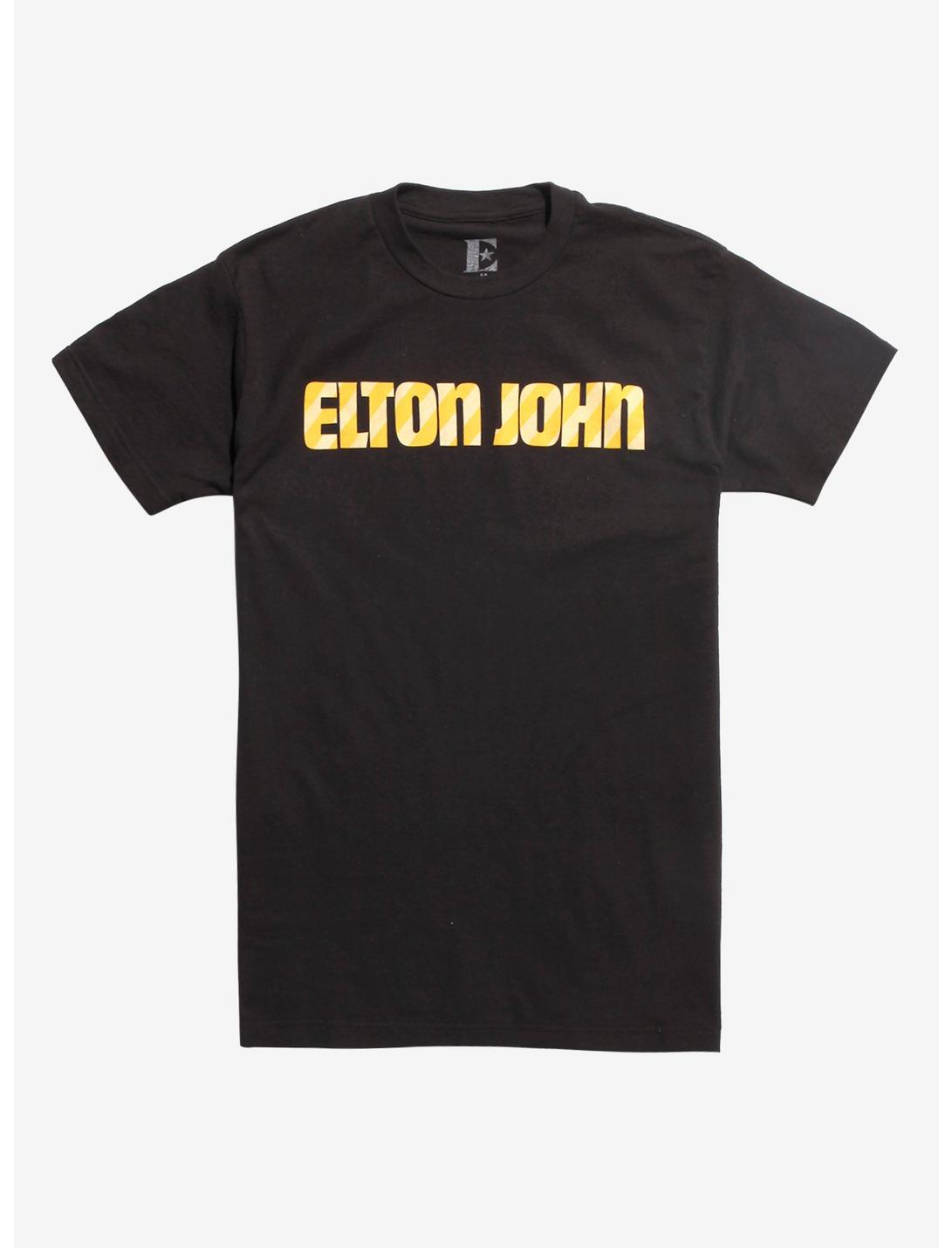 Elton John Gold Logo T-Shirt, BLACK, hi-res