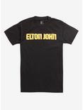 Elton John Gold Logo T-Shirt, BLACK, hi-res