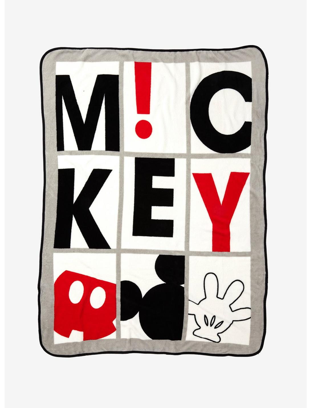 Disney Mickey Mouse Block Throw Blanket, , hi-res