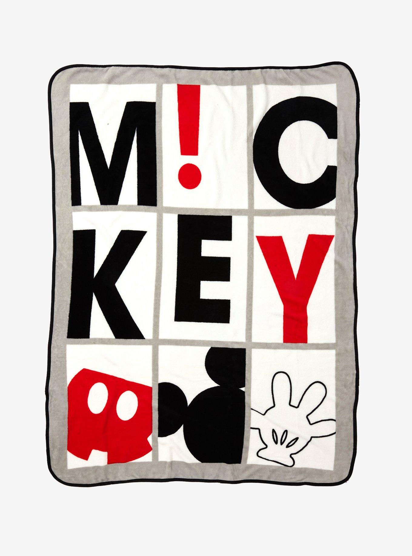 Disney Mickey Mouse Block Throw Blanket, , hi-res
