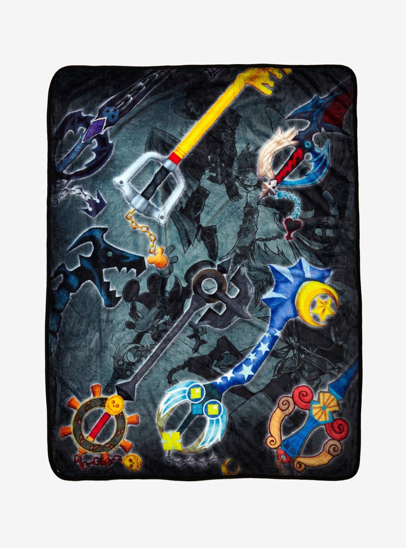 Disney Kingdom Hearts Keyblade Throw Blanket, , hi-res