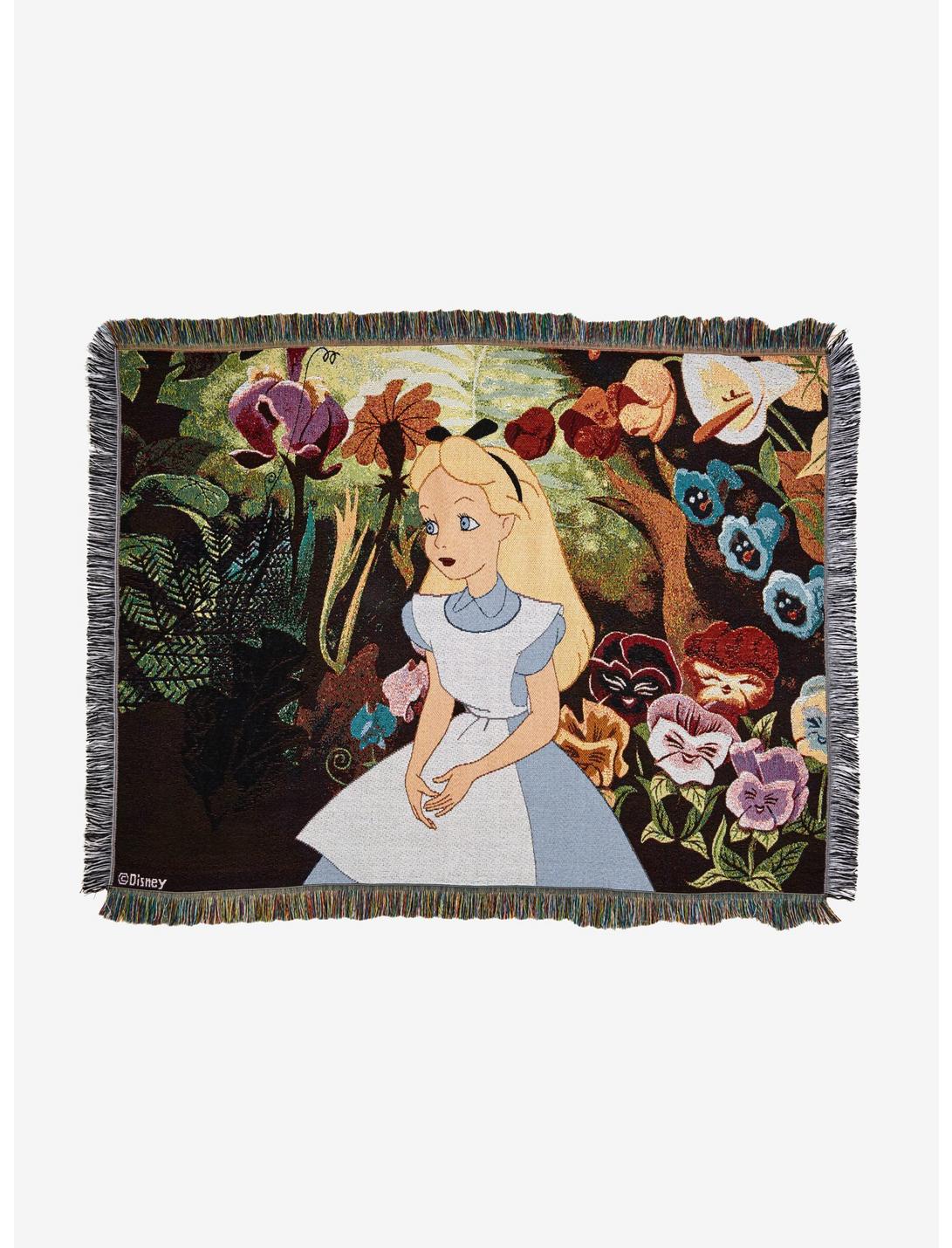 Disney Alice In Wonderland Garden Tapestry Throw Blanket, , hi-res