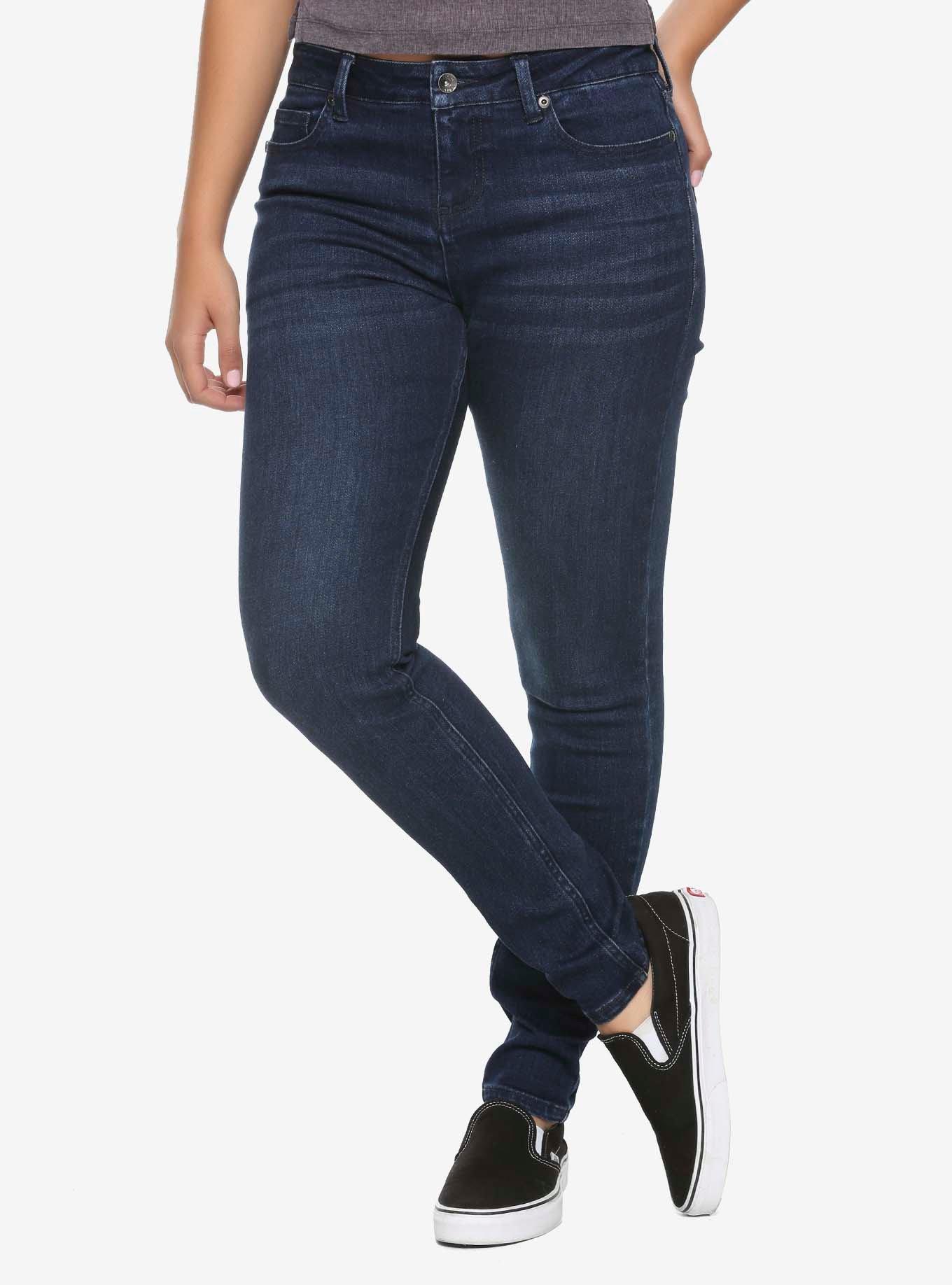 HT Denim Indigo Low-Rise Skinny Jeans, INDIGO, hi-res